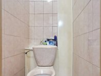 Стены в туалете выложены кафельной плиткой