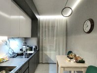Кухня: встроенный кухонный гарнитур идет в подарок. 